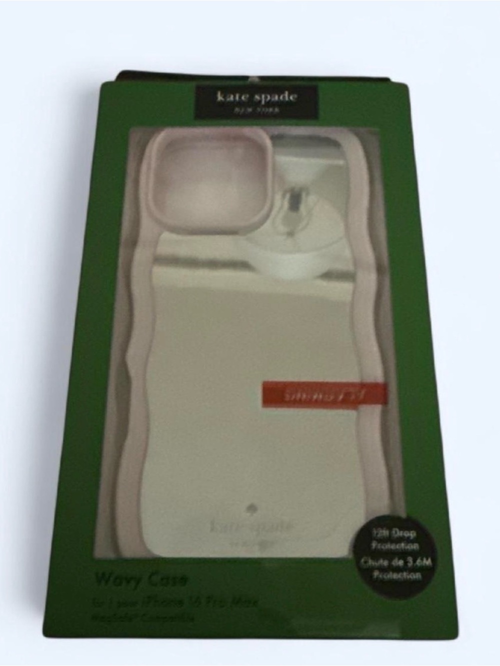 kate spade Pink Wavy-Edged Clear iPhone Case